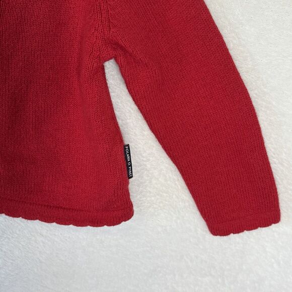 Polarn O. Pyret Baby Girl Red Holiday Cardigan Wool Size 1-1.5 yrs 12-18 months - Picture 7 of 14